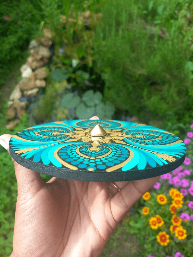 Porte-encens 15 cm "Turquoise"