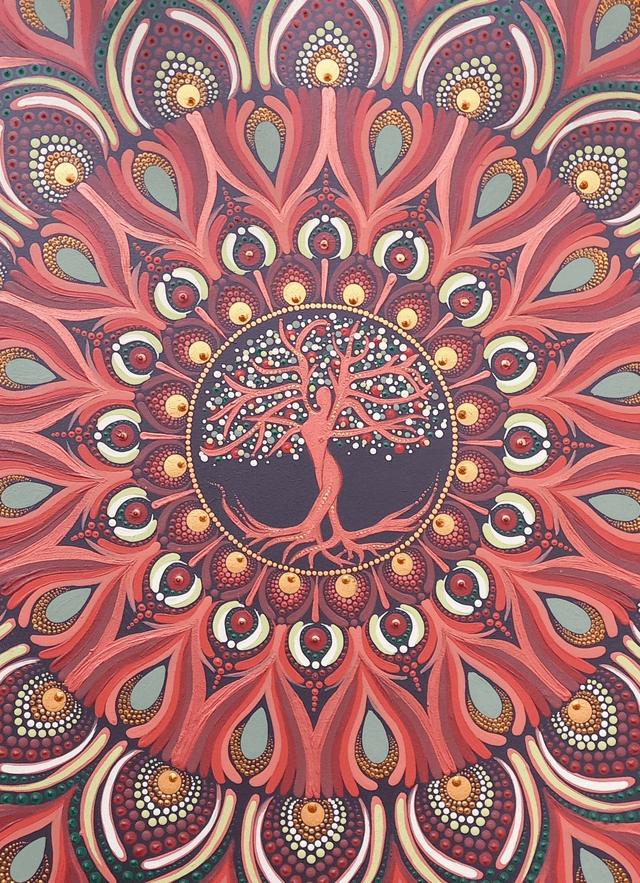 Mandala 55 cm "Ancrage féminin"