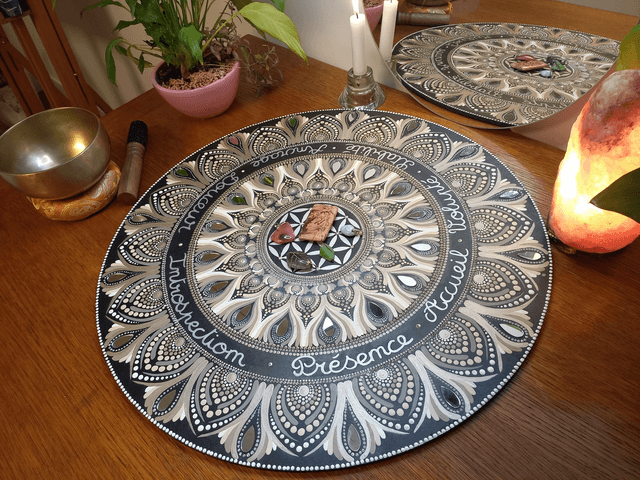 Mandala 55 cm fleur de vie