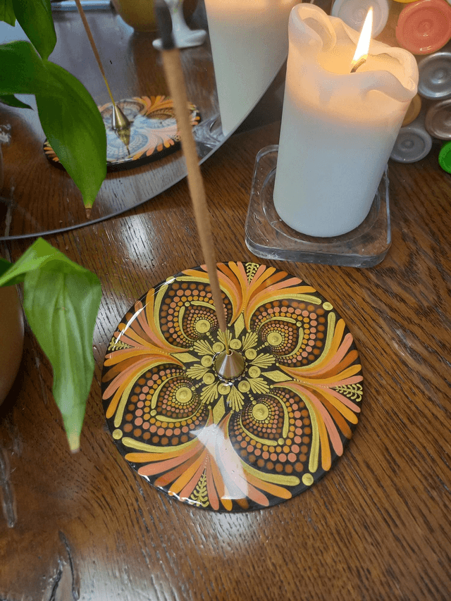 Porte-encens 15 cm "chakra sacré"