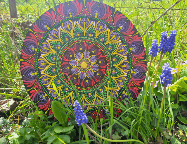 Mandala 30 cm "couleurs vives"