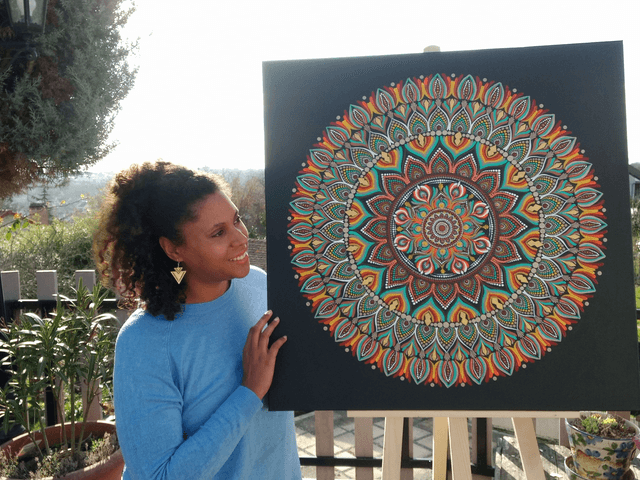Mandala Toile 80 cm "Expansion de soi"