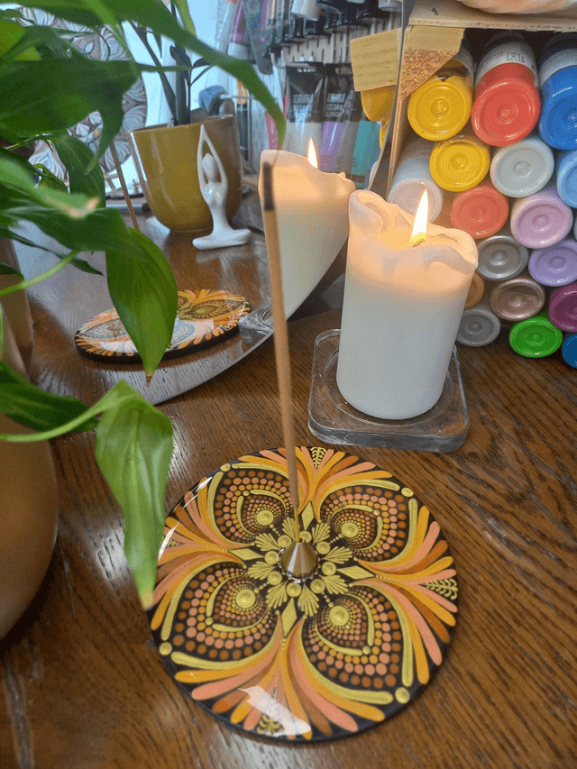 Porte-encens 15 cm "chakra sacré"