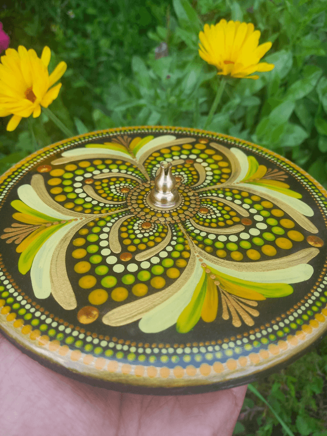 Porte-encens 18 cm "chakra du plexus solaire"