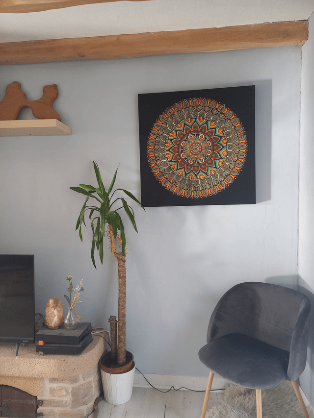 Mandala Toile 80 cm "Expansion de soi"