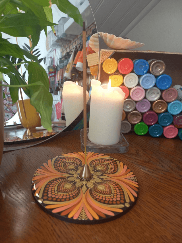 Porte-encens 15 cm "chakra sacré"