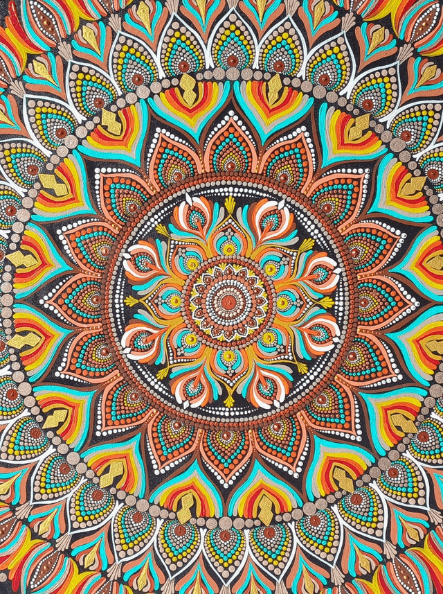 Mandala Toile 80 cm "Expansion de soi"