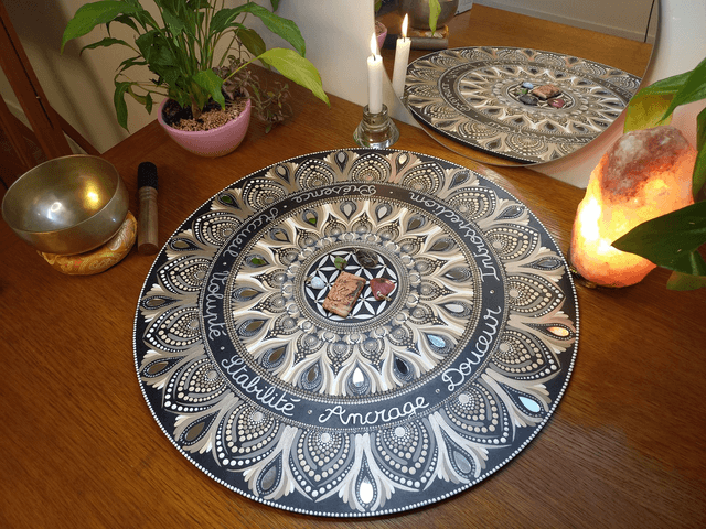 Mandala 55 cm fleur de vie