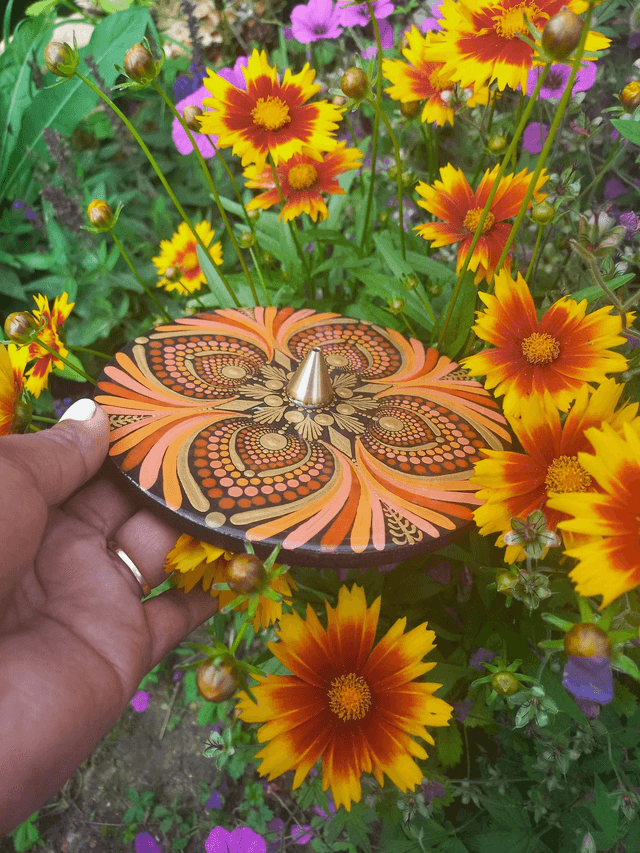 Porte-encens 15 cm "chakra sacré"