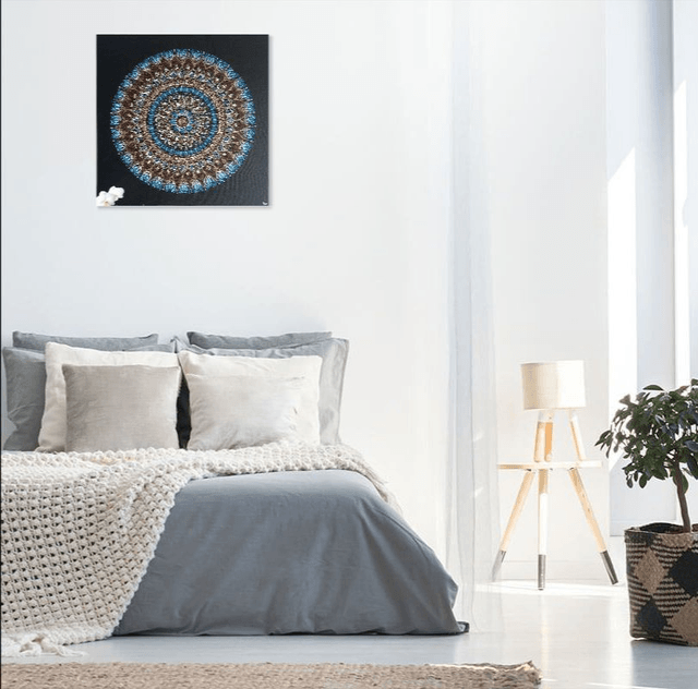 Mandala Toile 80 cm "Terre-Ciel"