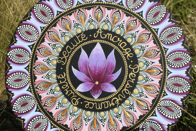 Mandala 40 cm "Lotus rose"