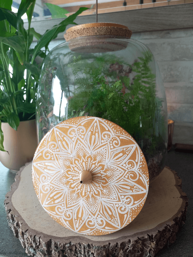 Porte-encens or et blanc